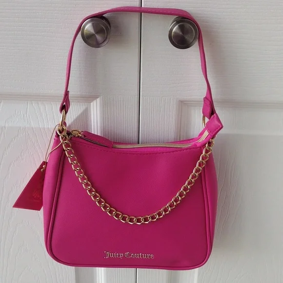 Juicy Couture Hot Pink Chain Shoulder Bag - Picture 15 of 16